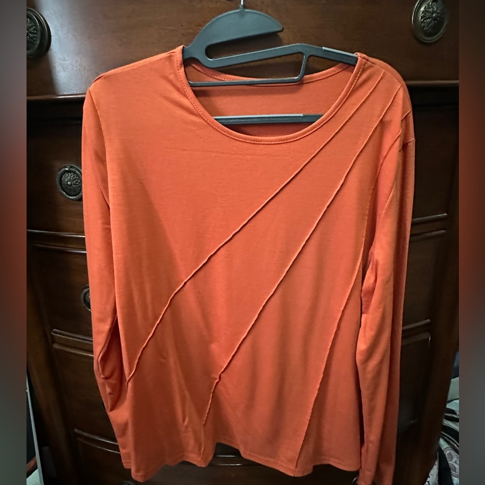 Orange Long Sleeve Women's Top